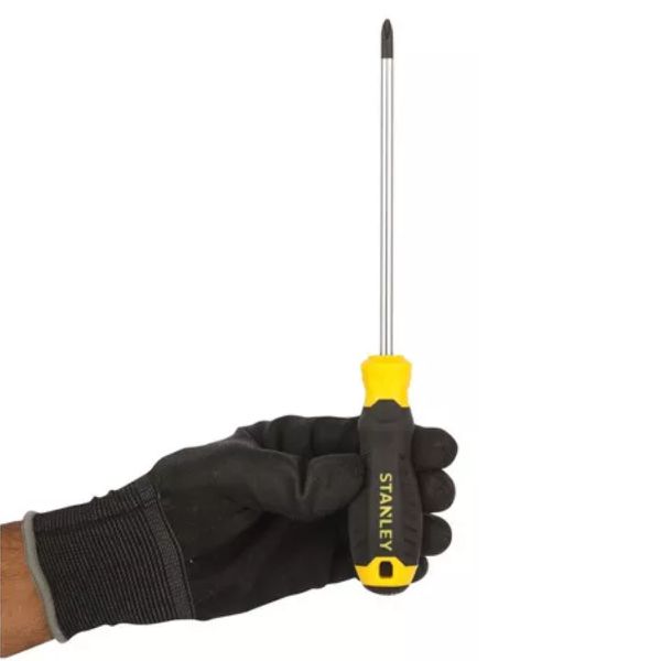 Stanley STMT60811-840 Cushion Grip Screwdriver Phillips-PH2x150mm (Yellow and Black)  STMT60811-840 Stanley STMT60811-840 Cushion Grip Screwdriver Phillips-PH2x150mm (Yellow and Black)  STMT60811-840